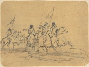 Redon első metszetének vázlata, A Ford (M. 2) alkotó: Odilon Redon