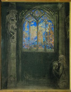 Üvegfestmény ablak (gouache) alkotó: Odilon Redon