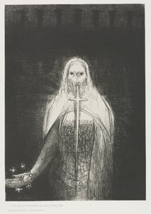 Szent János Apokalipszise: És jobb kezében volt hét csillag..., 1899. alkotó: Odilon Redon
