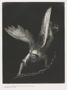 Szent János Apokalipszise: És láttam a jobb kezében, aki ült..., 1899. alkotó: Odilon Redon