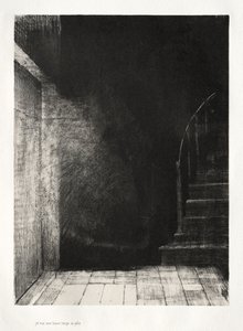 A kísértetház: Mindketten nagy sápadt fényt láttunk, 1896. alkotó: Odilon Redon