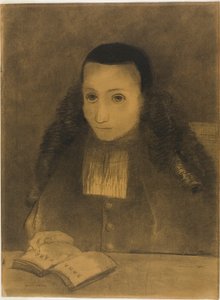A kis apát a Rámájana olvasása alkotó: Odilon Redon