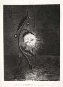 A mocsári virág, egy szomorú emberi fej alkotó: Odilon Redon