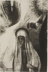Az öregasszony: "Mitől félsz? Egy széles fekete lyuk! Talán üres?", 19/24. alkotó: Odilon Redon