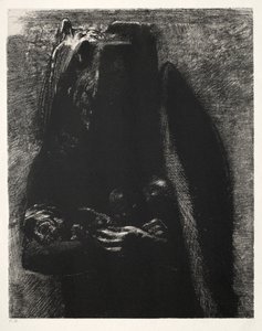 Szent Antal megkísértése Első sorozat: Ez az ördög, két szárnya alatt hord, 1888. alkotó: Odilon Redon