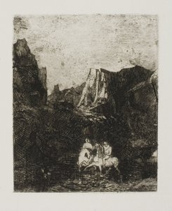 A két kis lovas alkotó: Odilon Redon