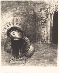 Egy hosszú krizális, a vér színe alkotó: Odilon Redon