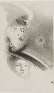 Névtelen próba litográfia alkotó: Odilon Redon