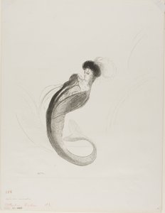 Névtelen próba litográfia alkotó: Odilon Redon