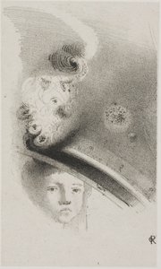 Névtelen próba litográfia alkotó: Odilon Redon