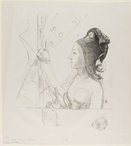 Névtelen próba litográfia alkotó: Odilon Redon