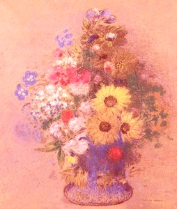 Virágváza (pasztell a fedélzeten) alkotó: Odilon Redon