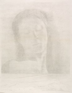 Szemek csukva alkotó: Odilon Redon