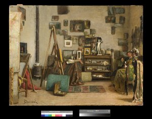 Látogatás a festők dolgozószobájában, 1865-75