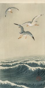 Sirályok a tengeren alkotó: Ohara Koson