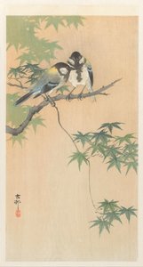 Nagy mellek juhar ágon alkotó: Ohara Koson