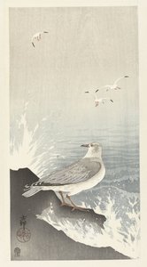Sirály a sziklán alkotó: Ohara Koson