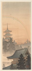 Pagoda és szivárvány alkotó: Ohara Koson