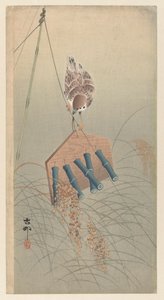 Gyűrűs veréb madárijesztőn alkotó: Ohara Koson