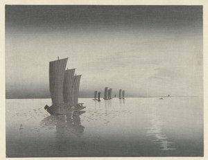halászhajók alkotó: Ohara Koson