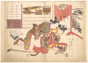 Hálószobai jelenet alkotó: Okumura Masanobu