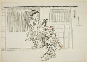Comb Rashomon (Sashigushi Rashomon), no. 3. kép a 12 darabból álló, színdarabok paródiáit ábrázoló sorozatból. alkotó: Okumura Masanobu