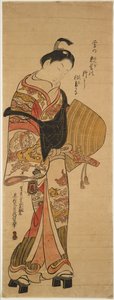 Wakashu in der Gestalt eines Komusō alkotó: Okumura Masanobu