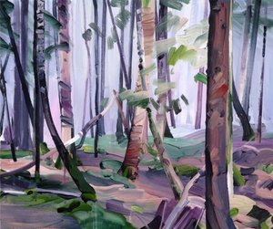 Forêt 22, 2017 (akril, vászon) alkotó: Olivier Morel