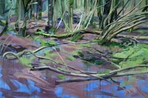 Forest 2, 2014 (akril, vászon) alkotó: Olivier Morel