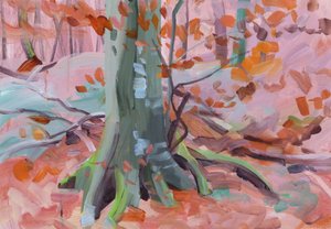 Forêt 32, 2018 (akril, vászon) alkotó: Olivier Morel