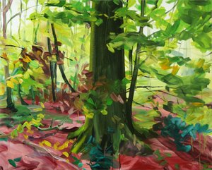 Forêt 3, 2014 (akril, vászon) alkotó: Olivier Morel