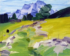 Leukerbad 36, 2017 (akril, vászon) alkotó: Olivier Morel