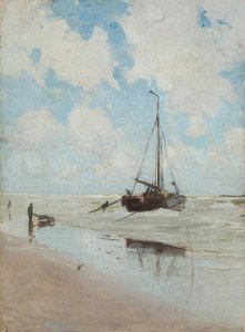 Halászcsónak a tengerparton alkotó: Olof Jernberg