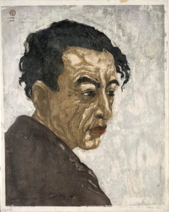 Hagiwara Sakutaro (1886–1942) költő portréja, az „Ice Island” szerzője