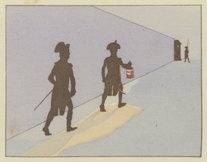 Napóleon 1785-ben Valence hadnagyaként minden nap éjszakai őrjáratot végzett alkotó: Onfray de Breville Job