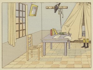 Napóleon 1785-ben hadnagy volt Valence-ben, hajnal előtt kelt fel alkotó: Onfray de Breville Job
