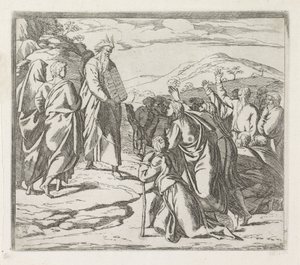 Mózes megmutatja a törvény táblázatait Festmények Raphael loggiájában (sorozat címe)