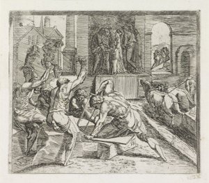 Salamon építi a templomot Jeruzsálemben Festmények Raphael loggiájában (sorozat címe)