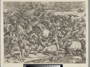 A Milvius-hídi csata alkotó: Orazio Farinati (attributed to)