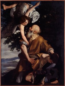 Izsák kötése (olaj, vászon alkotó: Orazio Gentileschi
