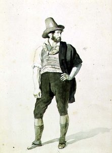 Az ifjú olasz, 1834 körül (akvarell) alkotó: Orest Adamovich Kiprensky