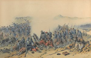 Zouaves szuronyokkal (Krím) (akvarell papíron) alkotó: Orlando Norie