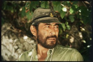 Toshiro Mifune a Hell in the Pacific forgatásán
