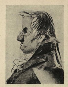 Giacomo Quarenghi építész portrékarikatúrája 1744-1817, 1810-es évek.