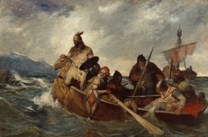 A norvégok partraszállás Izlandon 872-ben (olaj, vászon)