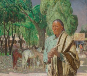Egy sarok a Taos Plazaban, 1925 körül (olaj, vászon)
