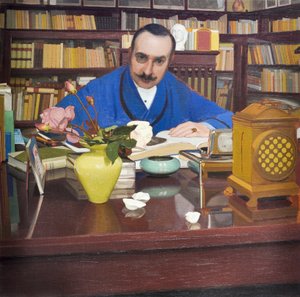 Ugo Ojetti a dolgozószobában, 1908-09 körül (olaj, vászon)