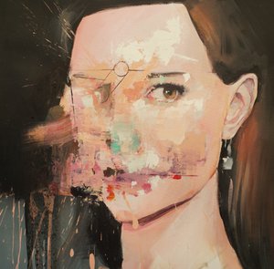 Torz Natalie Portman, 2019-25 (akril, pasztell és olaj, vászon)
