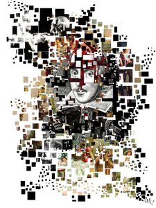 William Shakespeare kollázsa (nyomtatás) alkotó: Oscar Vila Nieto