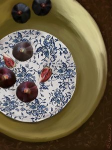 Csendélet friss fügékkel alkotó: Osheensgallery